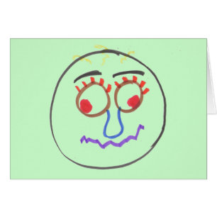 Graciosa tarjeta de felicitación Faces