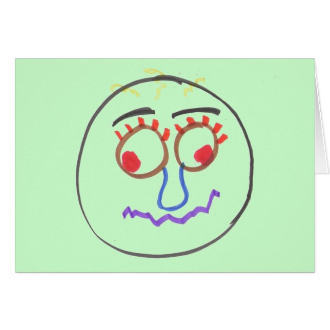 Graciosa tarjeta de felicitación Faces (Anverso (Horizontal))