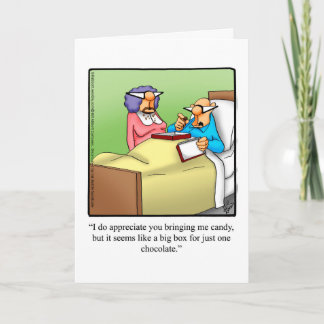 Graciosa tarjeta de felicitación Get Well Humor