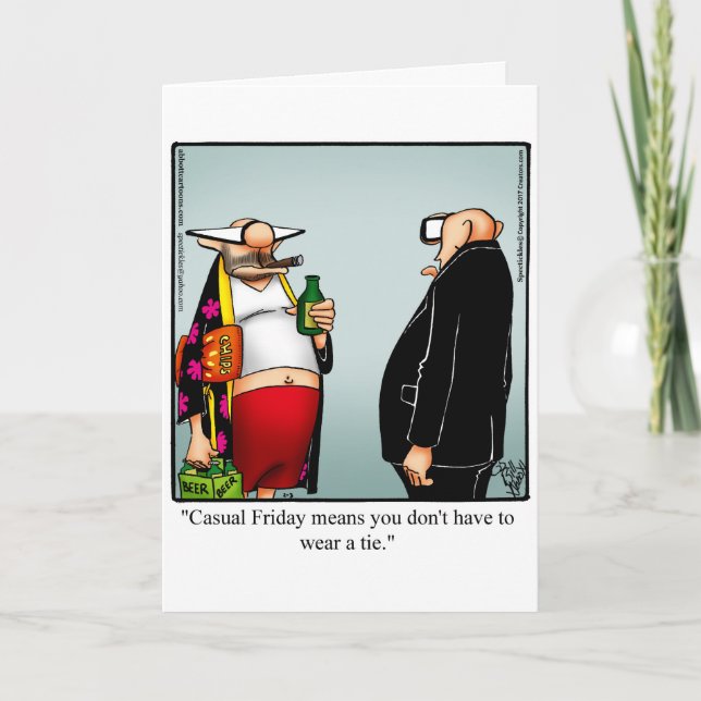 Graciosa tarjeta de felicitación Humor para Jubila (Anverso)