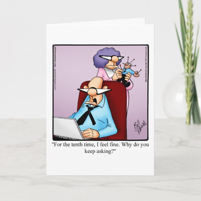 Graciosa tarjeta de felicitación humorística por d (Anverso)