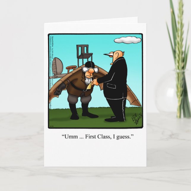 Graciosa tarjeta de felicitación mensual de histor (Anverso)