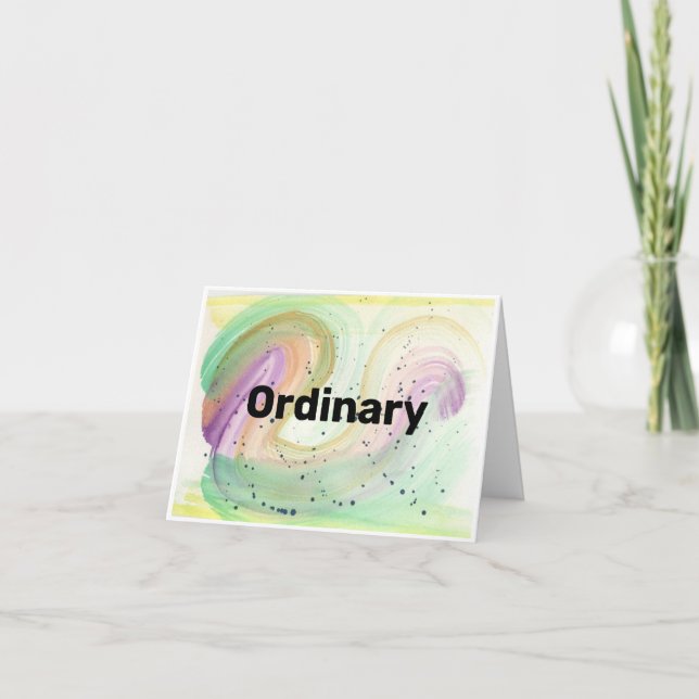 Graciosa tarjeta de felicitación ordinaria o no! (Anverso)