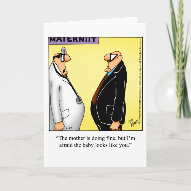 Graciosa tarjeta de felicitación para bebé (Anverso)