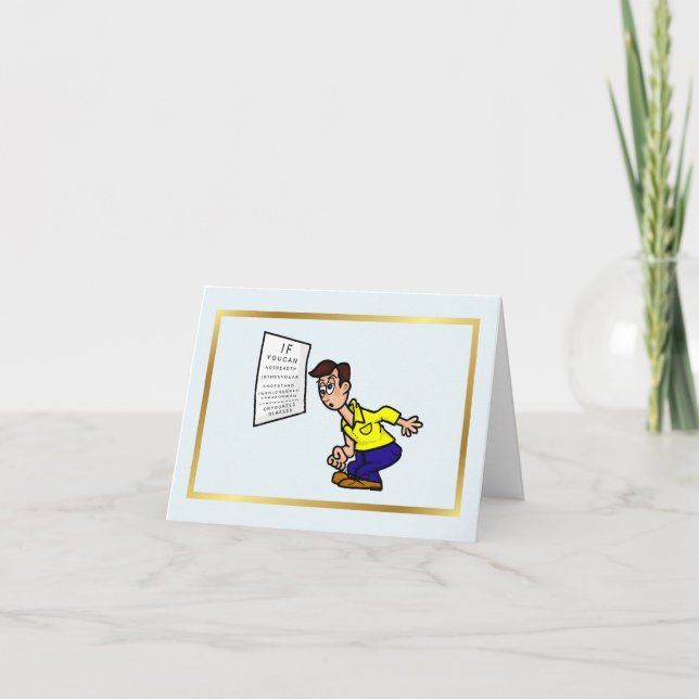 Graciosa tarjeta de felicitación para el día de la (Anverso)