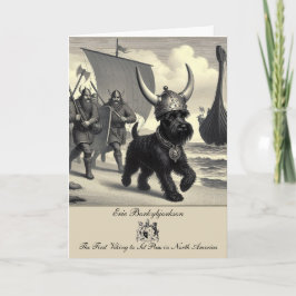 Graciosa tarjeta de felicitación plegada Schnauzer