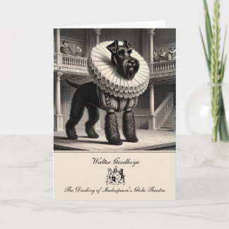 Graciosa tarjeta de felicitación plegada Schnauzer