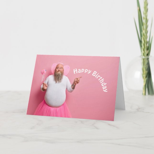 Graciosa tarjeta de felicitación por cumpleaños (Anverso)