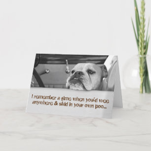 Graciosa tarjeta de felicitación por cumpleaños nú