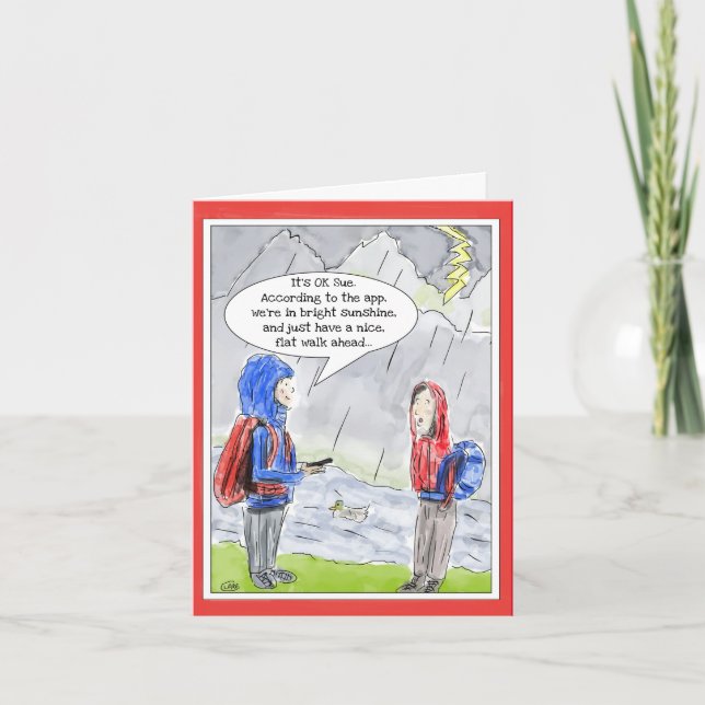 Graciosa tarjeta de felicitación por cumpleaños pa (Anverso)