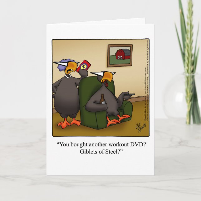 Graciosa tarjeta de felicitación por el humor del  (Anverso)