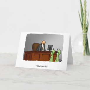 Graciosa tarjeta de felicitación por el negocio