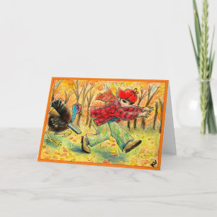 Graciosa tarjeta de felicitación Thanksending Turk