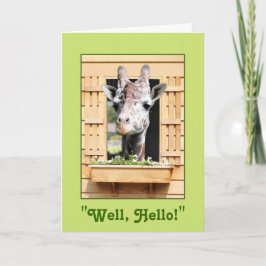 Graciosa tarjeta de felicitación Well Hello Giraff