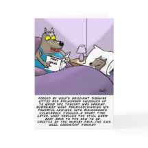Graciosa tarjeta de felicitación Wolf