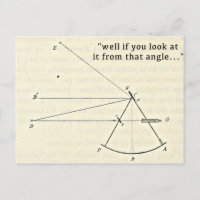 Graciosa tarjeta de felicitaciones matemáticas, cu