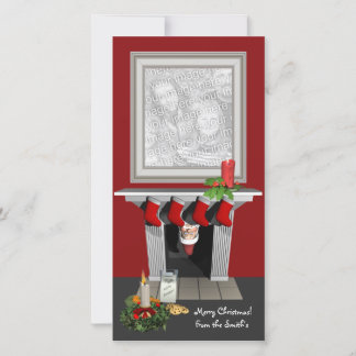 Graciosa tarjeta de fotos de Navidad