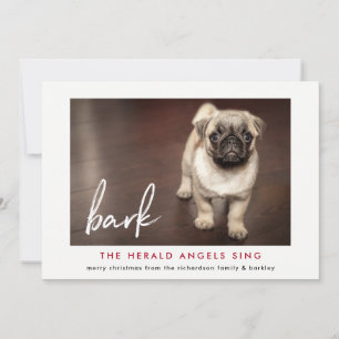 Graciosa tarjeta de fotos de Navidad del perro   R
