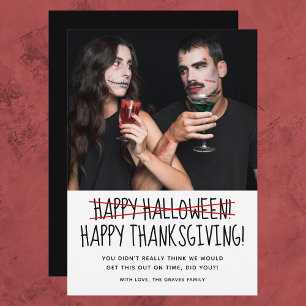 Graciosa tarjeta de fotos feliz de Halloween