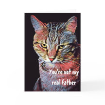 Graciosa tarjeta de gato judgmental del día del pa