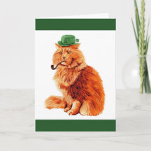 Graciosa tarjeta de gato St. Patricks Day