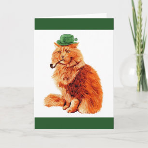 Graciosa tarjeta de gato St. Patricks Day