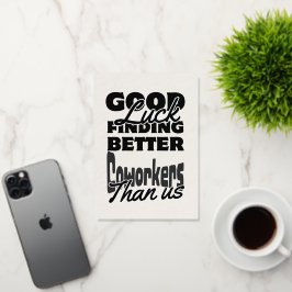 Graciosa tarjeta de huida de trabajador, cómico gi