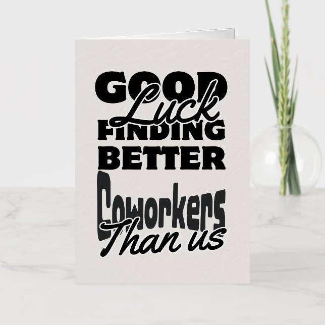 Graciosa tarjeta de huida de trabajador, cómico gi (Anverso)