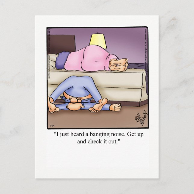 Graciosa tarjeta de humor de aniversario feliz (Anverso)