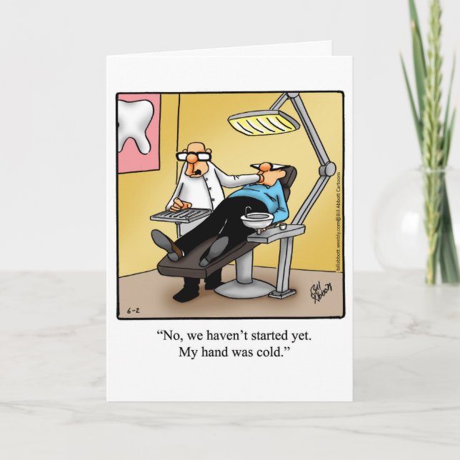 Graciosa tarjeta de humor para jubilaciones de den (Anverso)