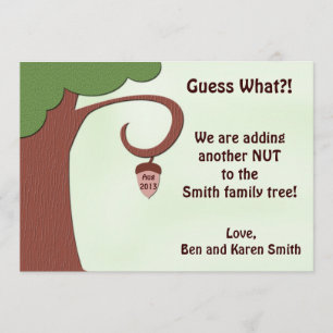 Graciosa tarjeta de Invitación de embarazo - Nut t