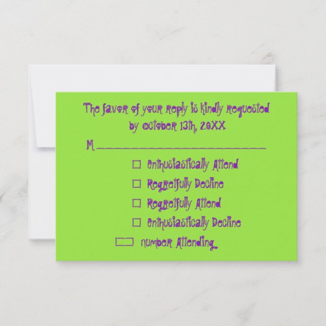 Graciosa tarjeta de invitación de la fiesta de Hal (Anverso)