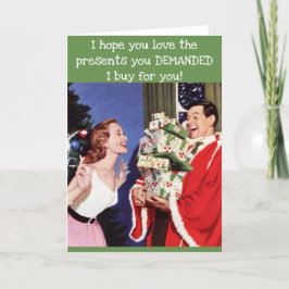 Graciosa tarjeta de navidad vintage