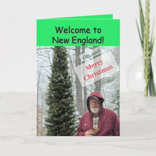 Graciosa tarjeta de Navidades de escenas de invier
