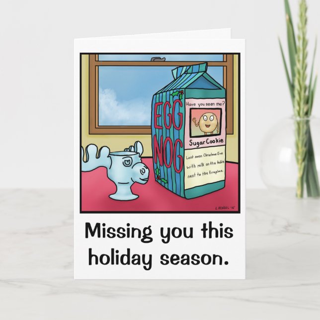 Graciosa tarjeta de Navidades de Miss You (Anverso)