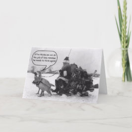 Graciosa tarjeta de Navidades de renos reemplazado