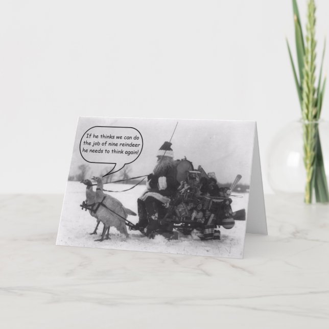 Graciosa tarjeta de Navidades de renos reemplazado (Anverso)