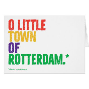 Graciosa tarjeta de Navidades "Rotterdam" de corre