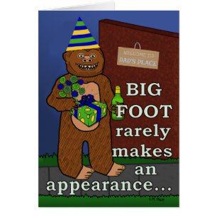 Graciosa tarjeta de papá de Pun Sasquatch del Dí