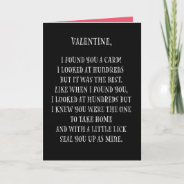 Graciosa tarjeta de poema de San Valentín