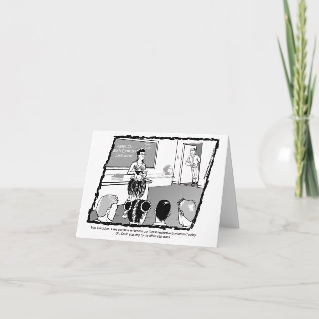 Graciosa tarjeta de profesor (Anverso)