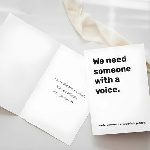Graciosa tarjeta de propuesta de funcionario Boda 