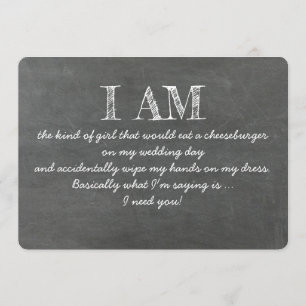 Graciosa tarjeta de propuesta de la clase de Chica