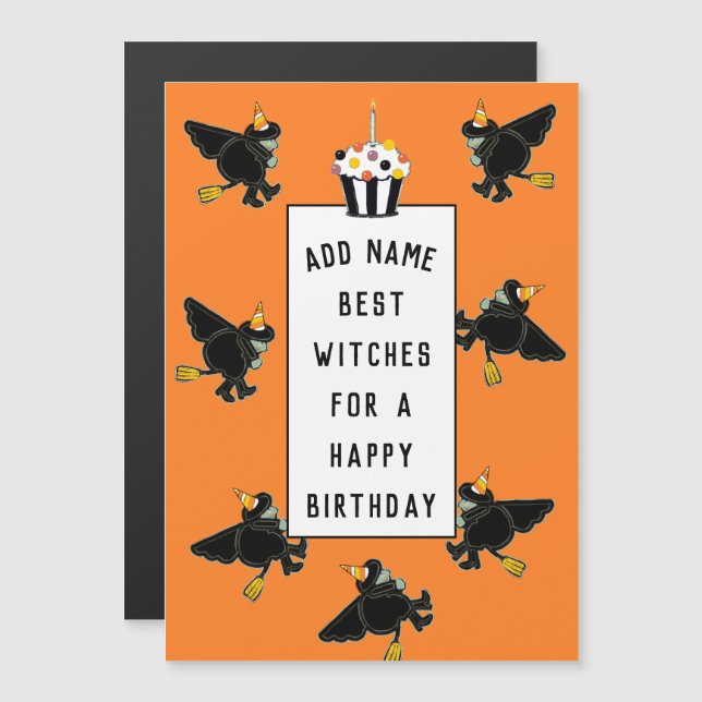 Graciosa tarjeta de regalo de cumpleaños de Hallow (Anverso/Reverso)