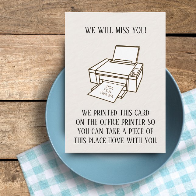 Graciosa tarjeta de salida imprimible para payaso  (Funny Printable Going Away Card for Coworker or Boss - Digital Download)