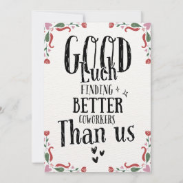 Graciosa tarjeta de salida para hombres mujeres, c