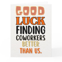 Graciosa tarjeta de salida para hombres mujeres, c