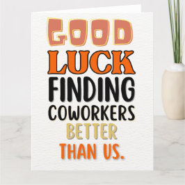 Graciosa tarjeta de salida para hombres mujeres, c