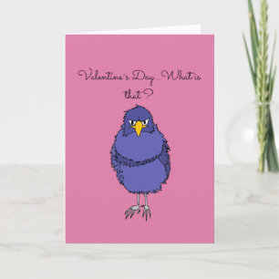 Graciosa tarjeta de saludo con un pájaro no tan fe