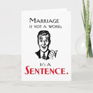 Graciosa tarjeta de saludo de Chiste de Divorcio